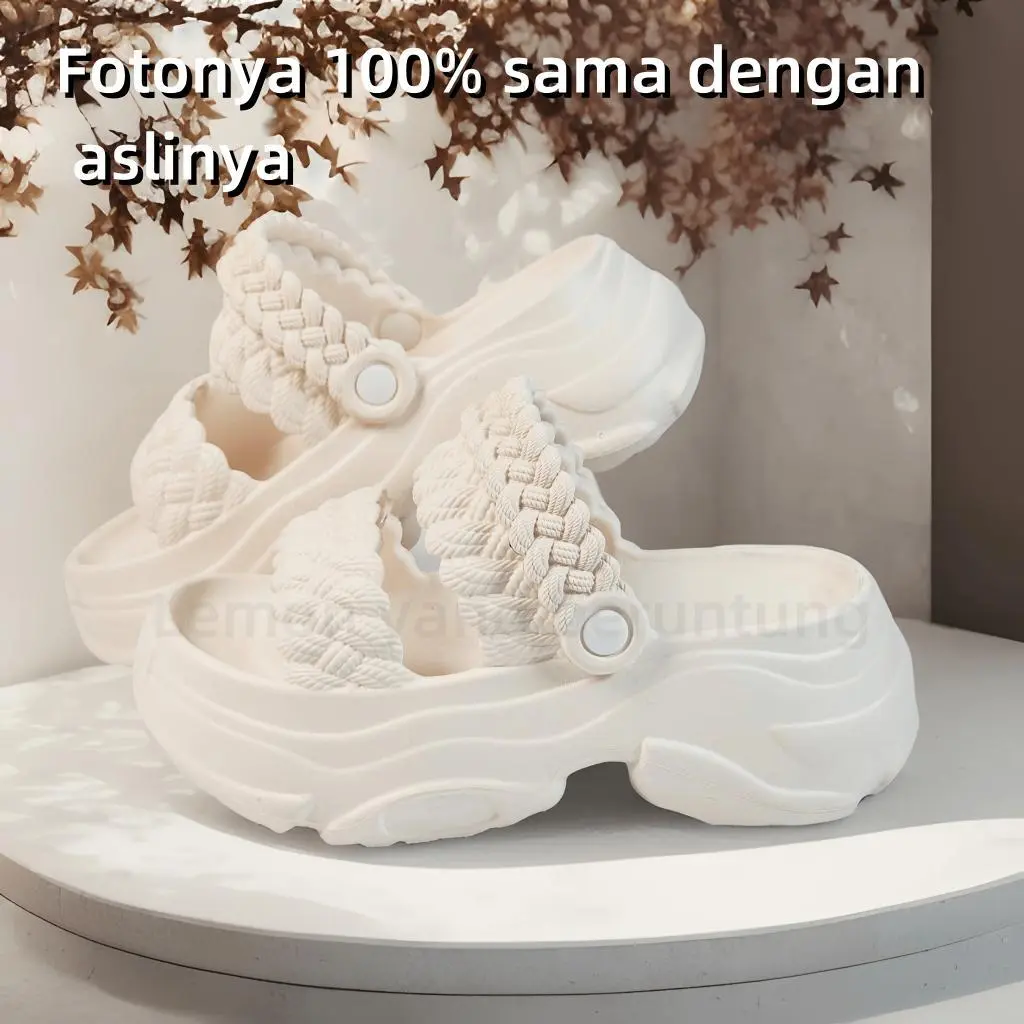 Sandal wanita fashion tahan air dan sandal karet anti selip sandal 5cm berkualitas tinggi Jelly Sendal