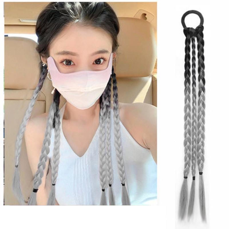 Product Introduction of Y2K Gradient Color Twist Braid Wigs Sweet Cool Girl Dreadlocks Street Boxing Fake Hair Accessories 8