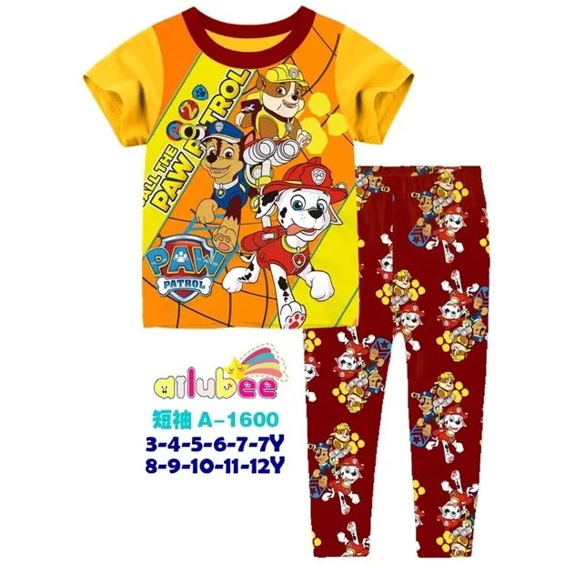 [READY] Baju Tidur Piyama Anak Laki Laki Import Ailubee A B 1600,1601 Paw Patrol Celana Kids Fashion 0