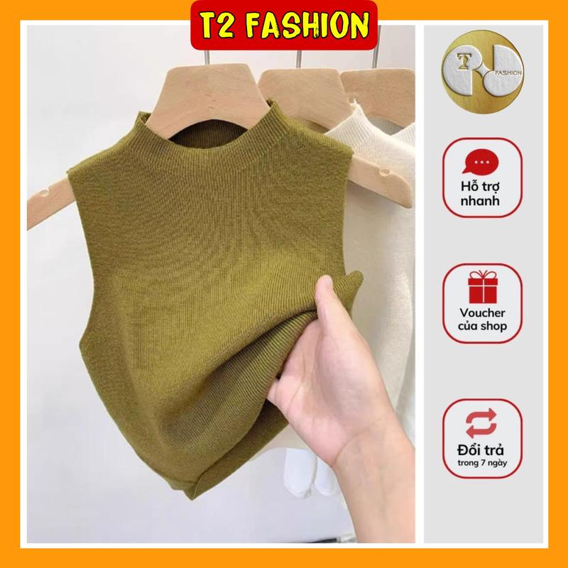 Áo len sát nách cổ yếm mặc trong Vest, Blazer T417 Jean Nhung