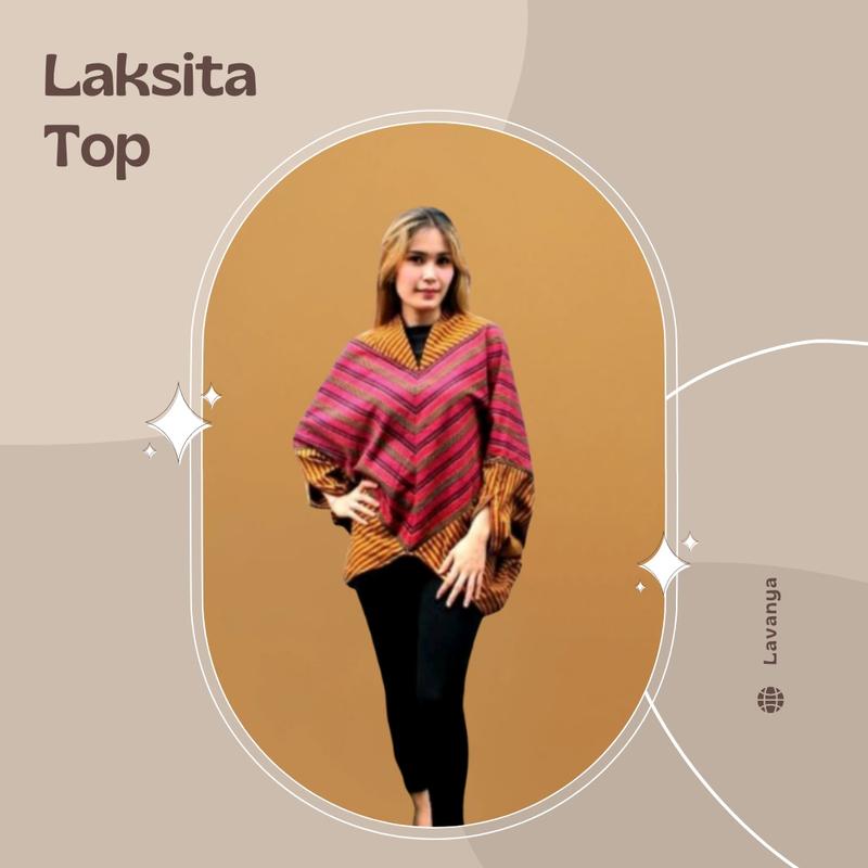 Lavanya - Laksita Top - Baju/Atasan/Kaos Batik Lurik Lengan Panjang 2