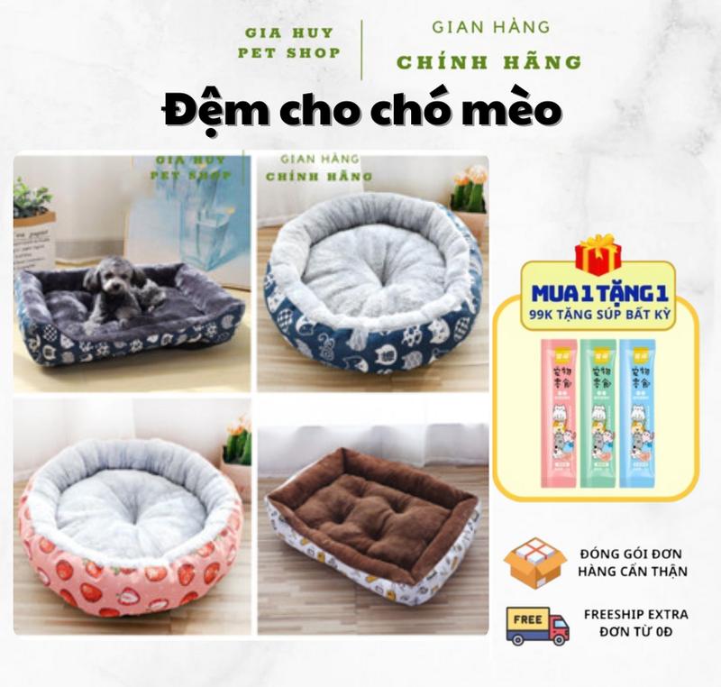 Đệm chữ nhật  Cho Chó Mèo, Nệm Lót Lông Ấm Cho Chó Mèo