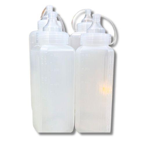 Chai nhựa đựng sốt vuông (300ml/600ml/800ml/1000ml)