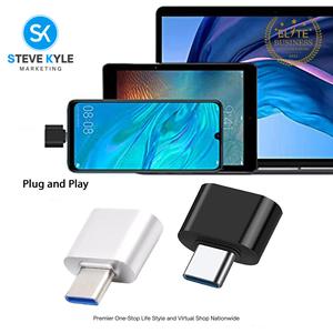 OTG Adapter Type-C to USB Card Reader U Disk Converter for Apple Computer Android Mobile Phone Plug Port Charger Tablet Charging Smartphone Cellphone Electronic