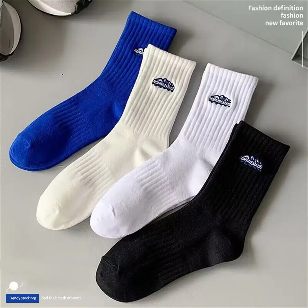 Tất Cho Nam Hoặc Nữ, Chất Liệu Polyester, Dày, Thích Hợp Cho Mùa Thu Và Mùa Đông, Thể Thao Cho Nam, Vớ Cặp Đôi, Vớ Giữa Bắp Chân, Phong Cách Ins Hợp Xu hướng, Thể Thao Và Phong Cách Núi Tuyết Sport Chống Trơn Tập Thể Dục