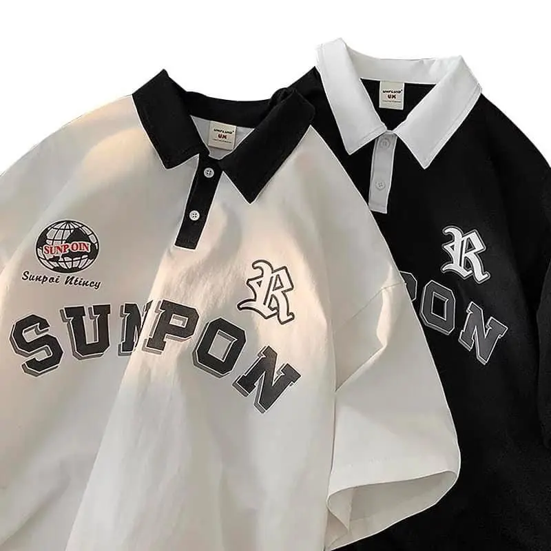 Áo polo nữ nam form rộng tay lỡ chất cotton su SUNPON - CRHSUP Có Cổ 2