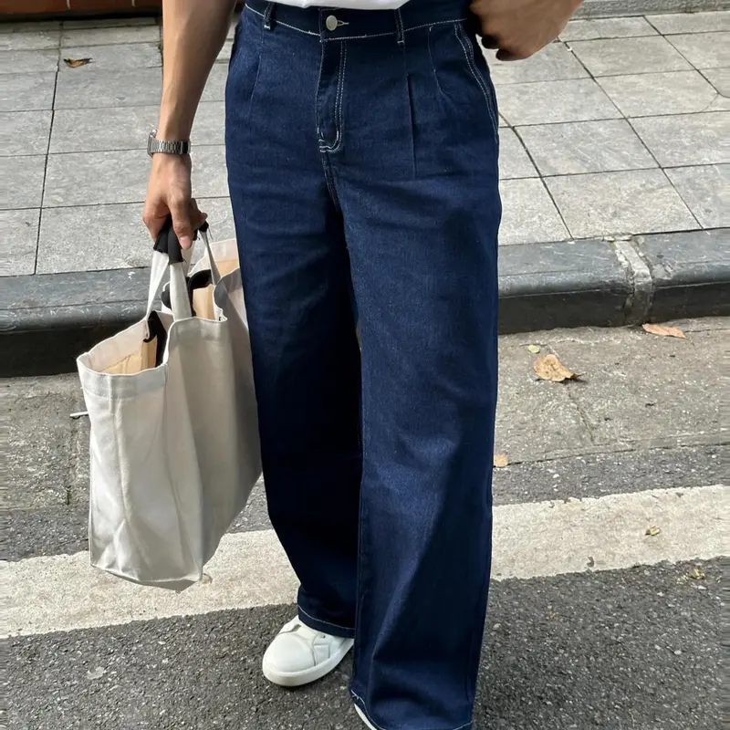 Quần Denim Dài Ống Suông Rộng GODMOTHER Quần Denim Pants Dáng Dài Chất Liệu Jean Phong Cách Trẻ Trung Menswear Nam Nữ 4