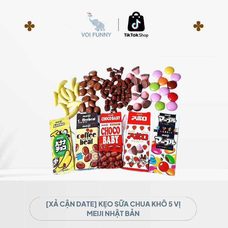Kẹo Sữa Chua Khô 5 Vị Meiji Nhật Bản
