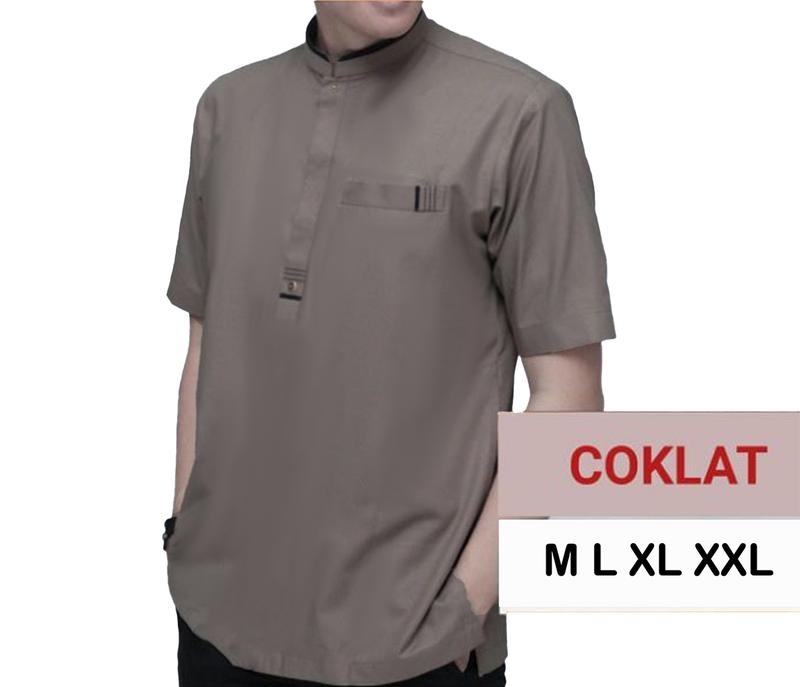 Baju koko pria dewasa lengan pendek atasan 2