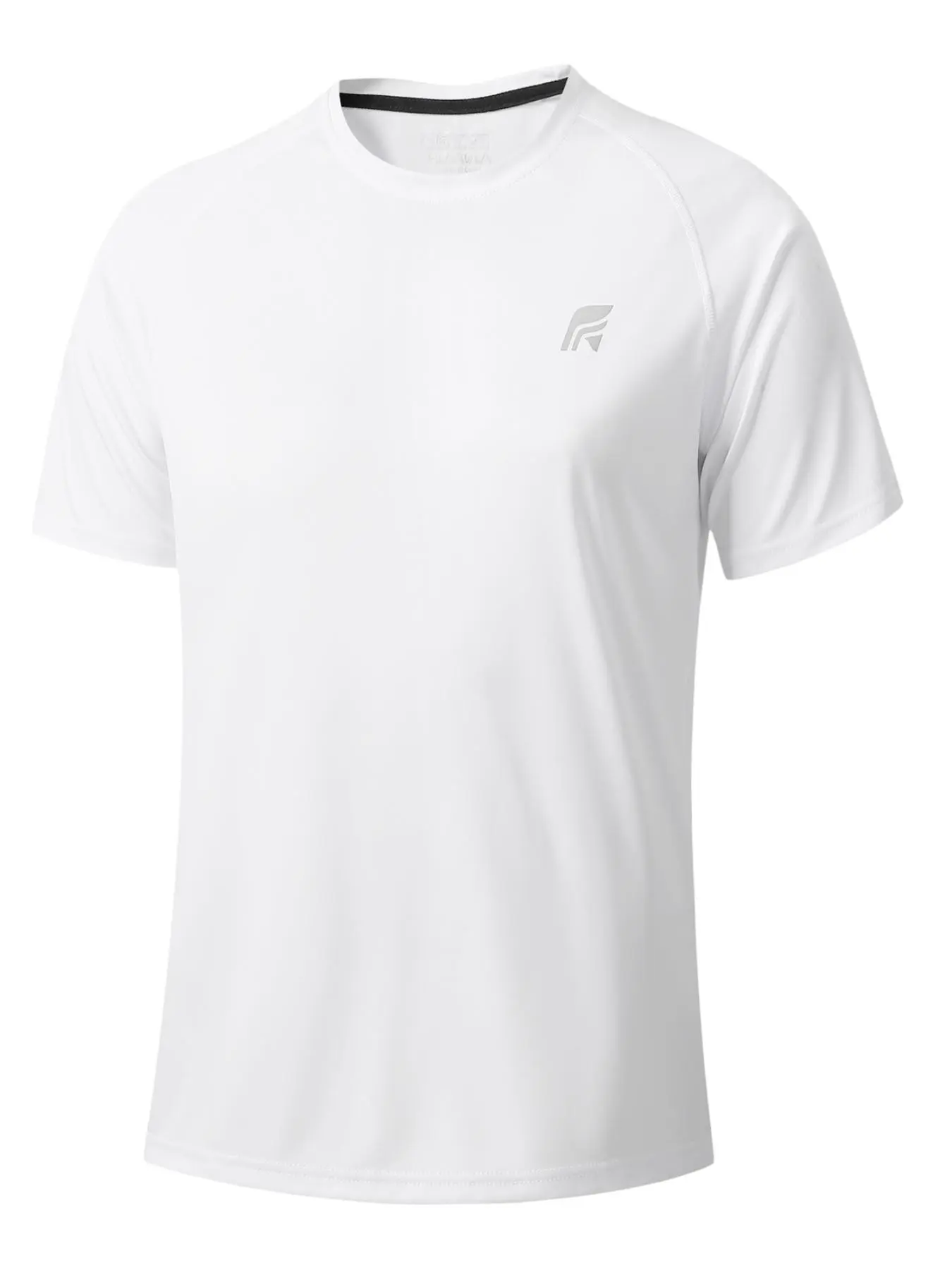 Men's Solid Round Neck Sports Tee, Regular Fit Casual Short Sleeve Crew Neck T-Shirt for Summer, Men's Sportswear for Indoor Outdoor Wear