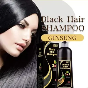 100% 3 IN 1 Original Shampo Penghitam Rambut Uban Menjadi Hitam Permanen Sampo Penghilang Uban Shampoo Uban Menjadi Hitam Black Herbal Natural Polygonum Multiflorum Hair Blackening / Vitamin Rambut - 500 ml