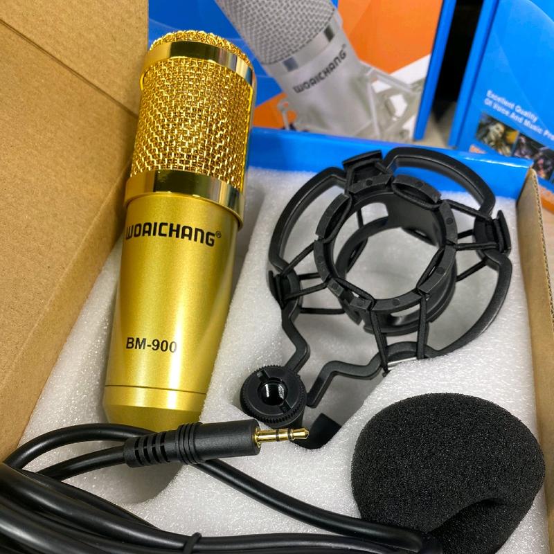 Micro thu âm Woaichang BM900 chất lượng cao - Mic hát karaoke, live stream tại nhà