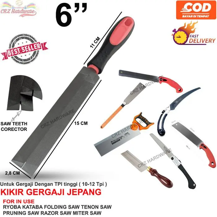 KIKIR GERGAJI JEPANG RYOBA KATABA PRUNING SAW FOLDING SAW TENON SAW 6"