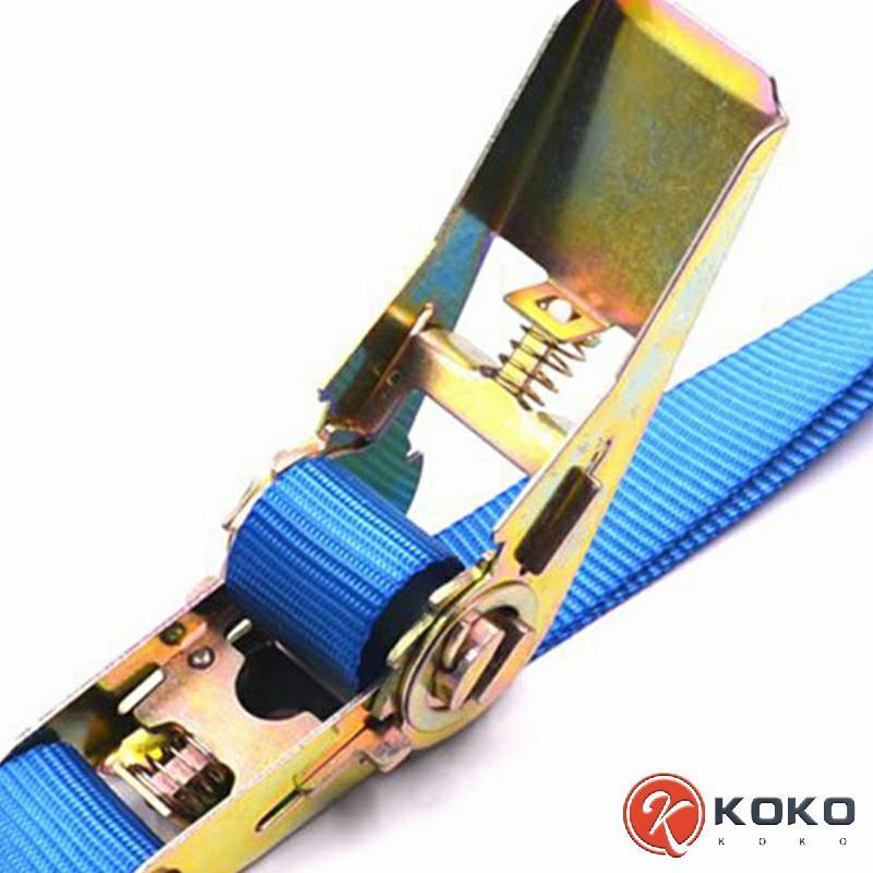 Product Introduction of KOKO SHOP Black Heavy Duty Cargo Lashing Ratchet Cam Strap Buckle Tie Down Belt 2.5cm Width 3