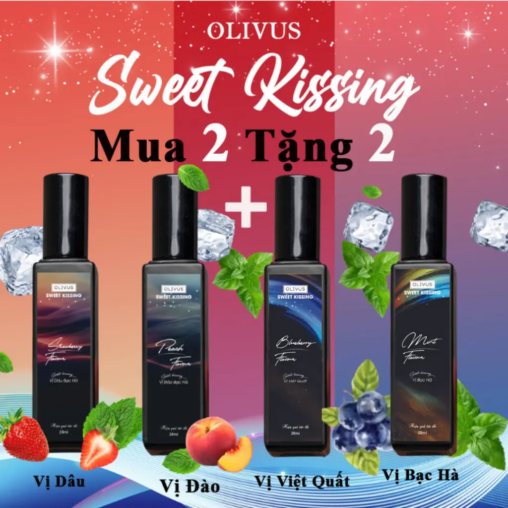 [ Mua 2 Tặng 2 ] Xịt Thơm Miệng Kissing Spray OLIVUS Hương Trái Cây Kết Hợp Hương Bạc Hà Thơm Mát 20ML Xịt Miệng Nữ