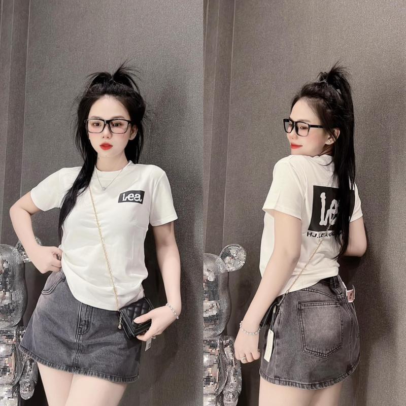 Product Introduction of Áo thun nữ PHOM ÔM cổ tròn phối chữ nổi trước sau ( Mã LEA. ) Top Women 9