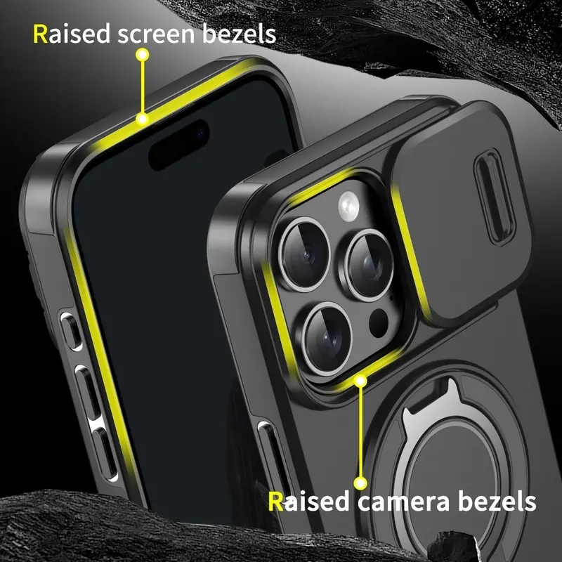 Ốp Chống Sốc, Dành Cho Xiaomi Mi 14T Và 14 Pro, Ốp Điện Thoại, Ốp Lưng, Ốp Lưng Sốc, Giá Chân Đế Xe Hơi, Giá Đỡ, Cửa Sổ Trượt, Bảo Vệ Camera, Viền TPU Mềm 5