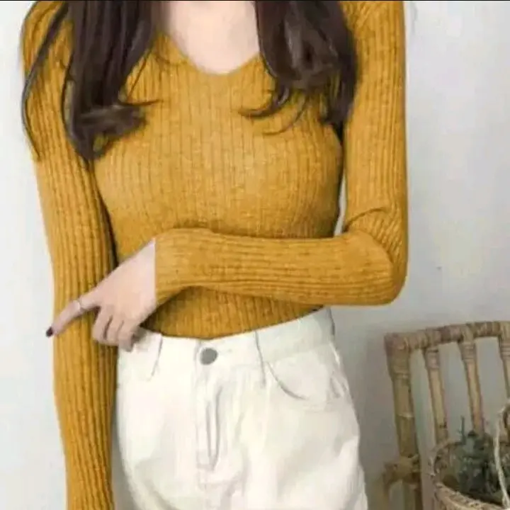 ( BISA COD ) 100k DAPAT 3PCS BAJU RAJUT KERAH V 3