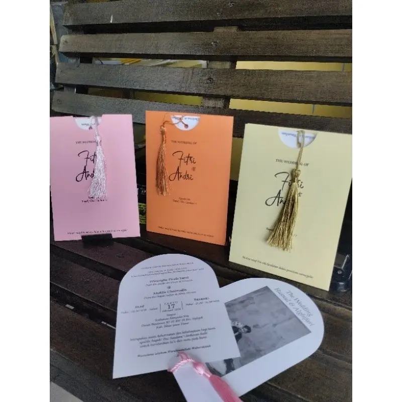 ( bisa 50pcs ) Undangan Tassel Amplop Softcover Aesthetik Unik Kekinian VIRAL