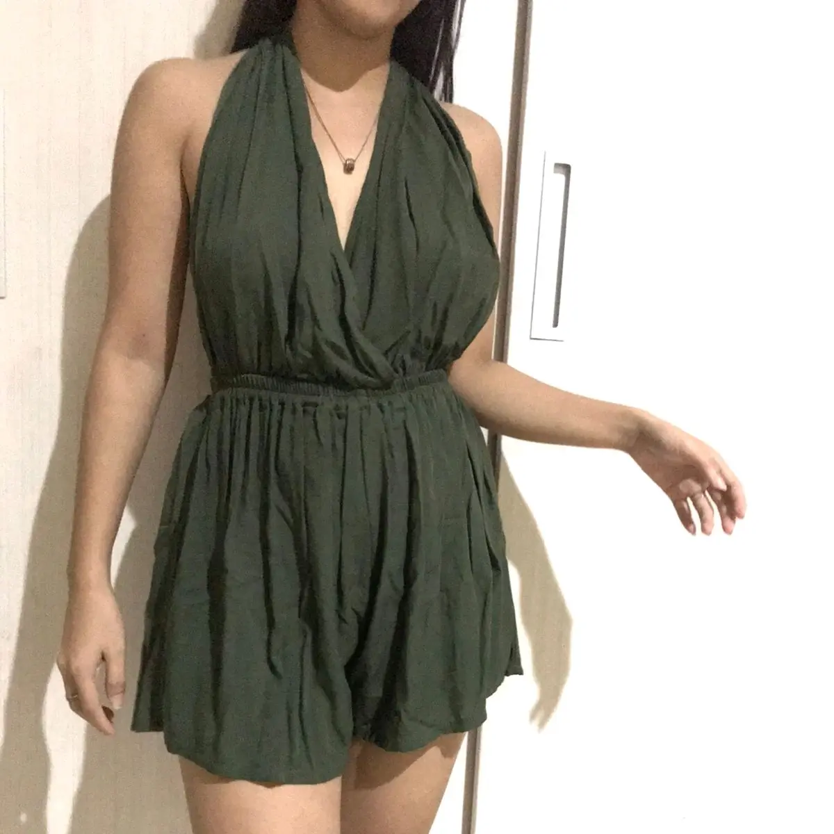 Jumpsuit Pendek Wanita | Baju Pantai Rayon Musim panas