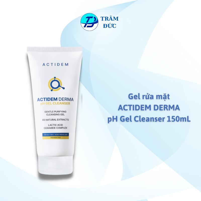 Actidem Gel rửa mặt cho da mụn, nhạy cảm Actidem Derma Cleanser 150ml Skincare Nữ sữarửamặt actidem