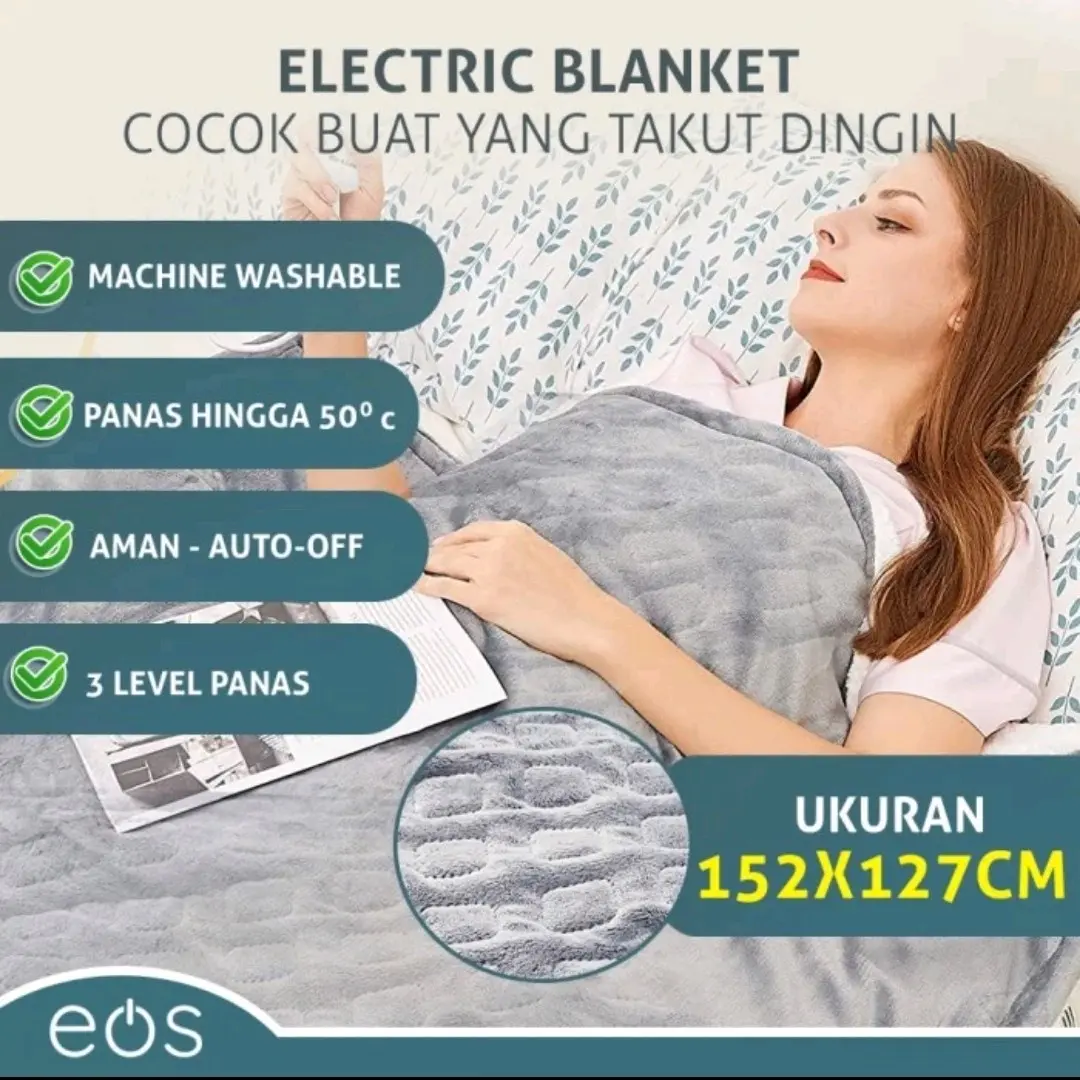 Electric blanket selimut panas 152 x 127 cm