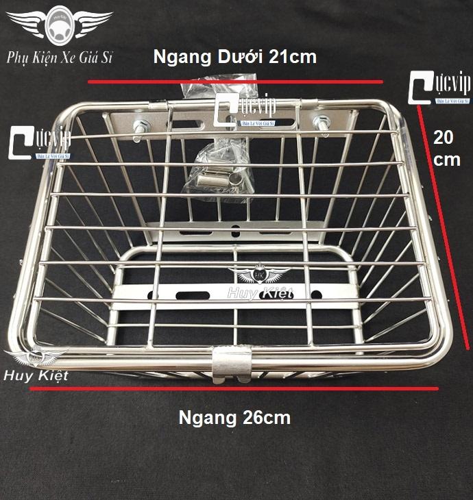 Rổ Inox Đa Năng Có Nắp Đậy Cỡ Trung Chế Được Nhiều Dòng Xe MS6217