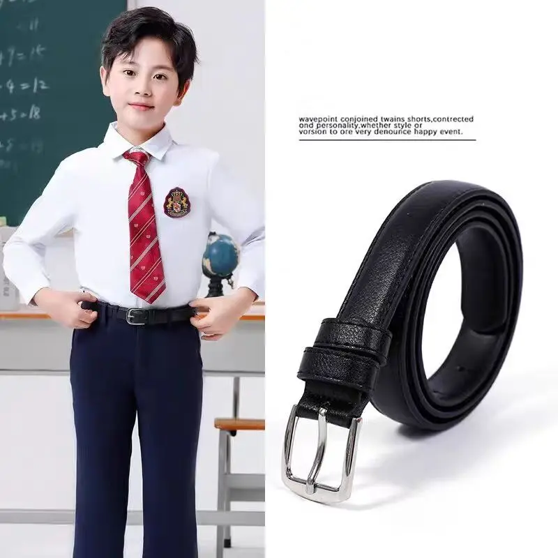 Thắt Lưng Da Trẻ Em, Thời Trang, Thiết Kế Khóa Chốt Hợp Kim, Thích Hợp Cho Bé Trai Và Bé Gái, Dây Thắt Lưng Thường Ngày Cho Trẻ Em, Thích Hợp Cho Quần Jean, Thắt Lưng Có Thể Điều Chỉnh
