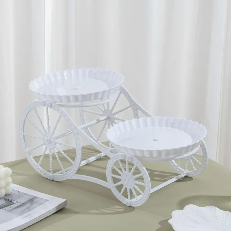 Carriage Design Cake Display Stand, 1 Pair Foldable Carriage Design Fruit Dessert Display Stand, Home Organizer for Wedding Birthday Party 3