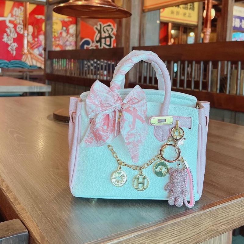 Túi xách bơ kin Hồng Pink sz 20 fullboxx Bag Nữ birkin sara 0