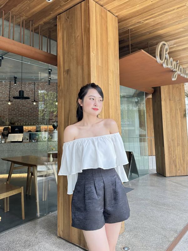  Quần Short Tafta Xòe Phồng 2 Lớp BIG SIZE Cạp Siêu Cao Short Nữ Ngắn Vải Tafta xước Giãn Chuẩn Form 885 Voan Women Pants Lưng Cao Đen chân váy bigsize 