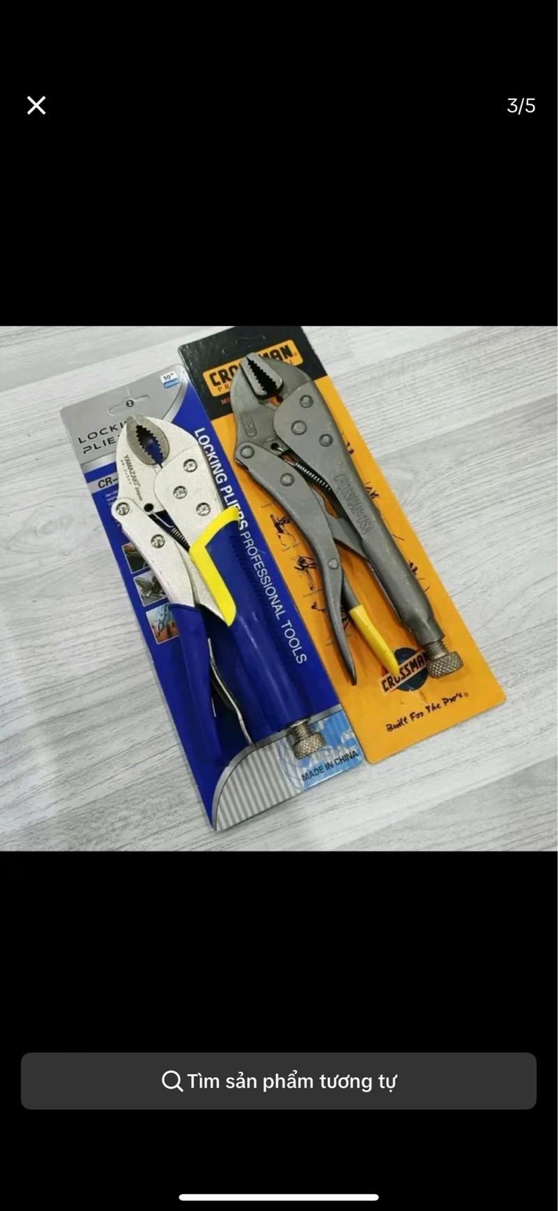 Product Introduction of Combo 2 Kìm Bấm 10in Liwin Miệng Cong CROZZMAN Miệng Bằng  Dài 25cm 5