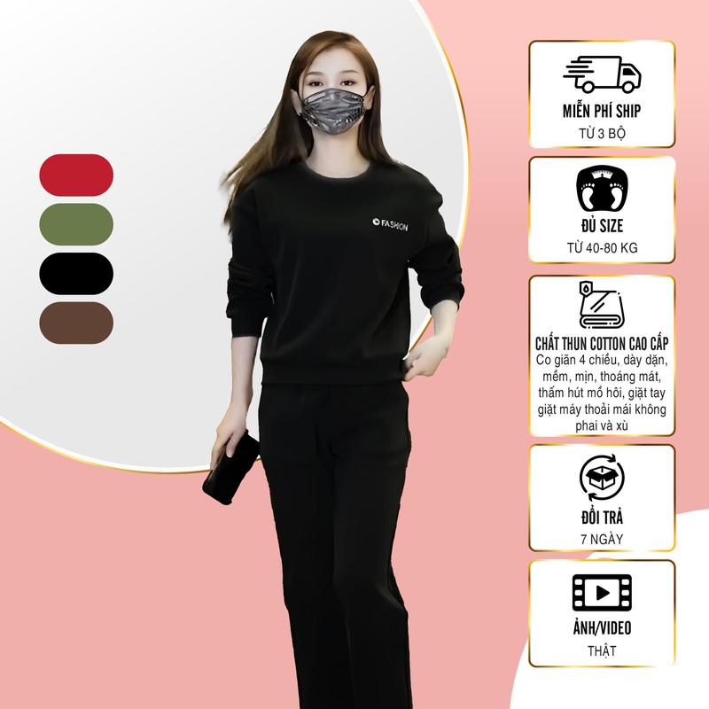 Đồ Bộ Nữ Quần Dài LANLEE STORE Ống Suông Mã A