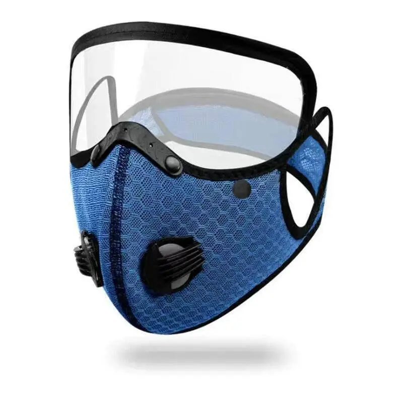 Detachable Face Mask, 1 Piece Reusable Breathable Cycling Face Mask with Exhalation Valve, Dustproof Mask for Men & Women