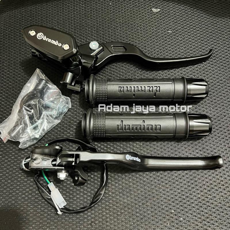 Master Rem Tipe Oval + Handgrip Sisik + Jalu stang CNC UNIVERSAL Duta Outdoor 3