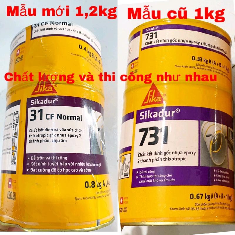 sikadur 731 keo epoxy 2 thành phần đổi tên thành sika 31 CF NORMAL,kết dính bê tông lớp cũ moies,khoan cấy thép