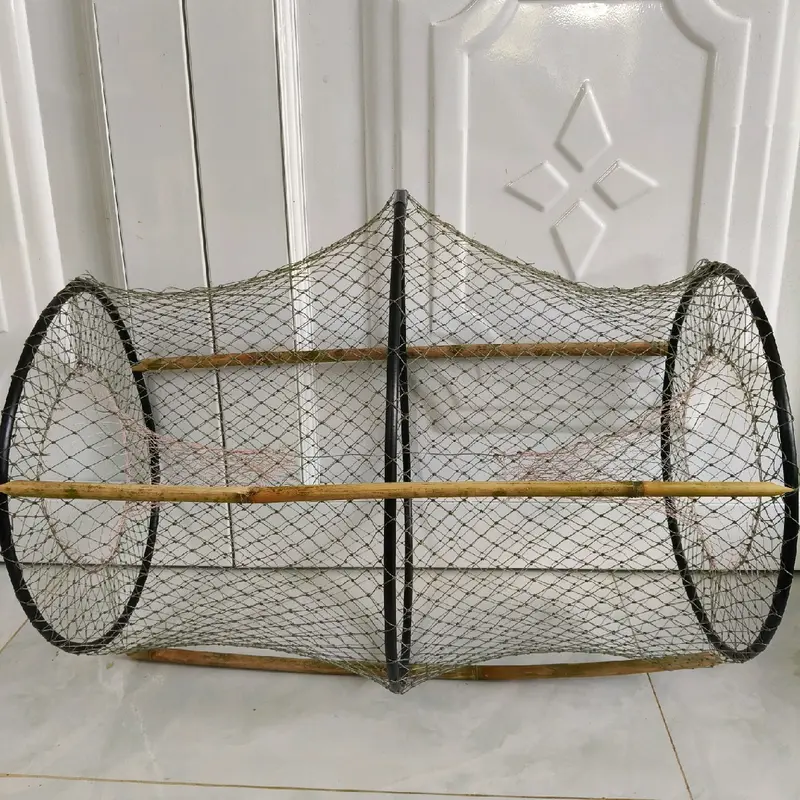 combo 10 cái lờ 3 nối tròn đường kính rộng 30cm dài 52cm hôm chỉ xoắn Bắt Cá, không kèm cây 4