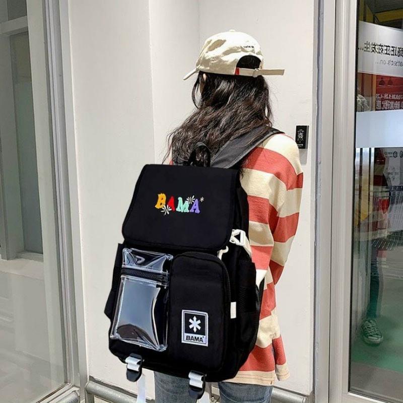 cặp đi học, balo thời trang BAMA  c ặ p balo da balo mini ba lô balo hello kitty hồng balo basic hàn quốc balo da đi học nữ 2