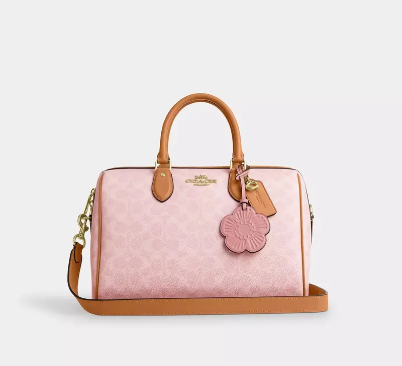 COACH　Tote Bag Signature　Pink　Poppy A4可 coach pink poppy tote bag - TikTok Shop Malaysia