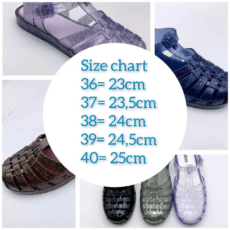 Meisha colour glitter/sandal wanita terbaru/jelly shoes/fashion sandal wanita 3