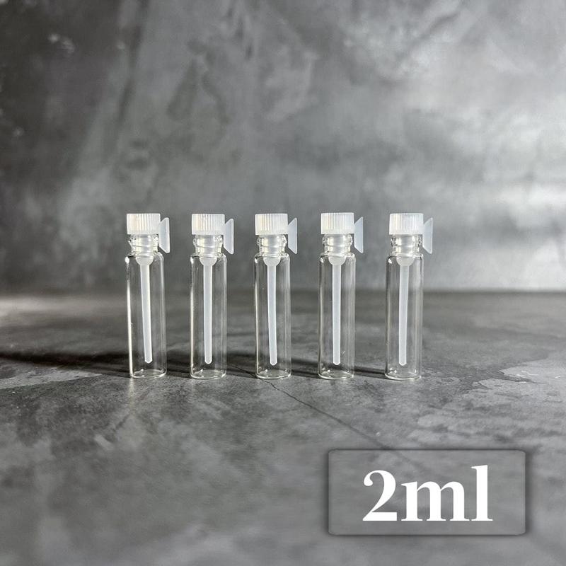 Botol Vial 2ml/Botol Tester/Botol Vial Hitam Putih/Botol Parfum/Botol Sample/Vial Bottle/Botol Kaca/Botol Kaca Kecil Mini 0