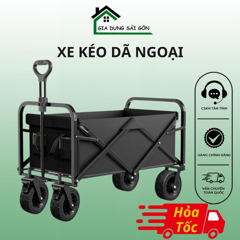 Xe kéo cắm trại dã ngoại - Xe đẩy di động ngoài trời có thể gập lại - Khung…