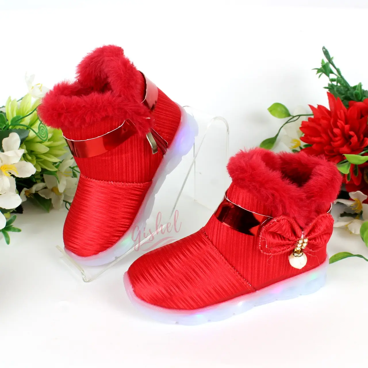 Sepatu Boot Anak Cewe 1-5 perempuan korean style LED Anak-Anak Kaki