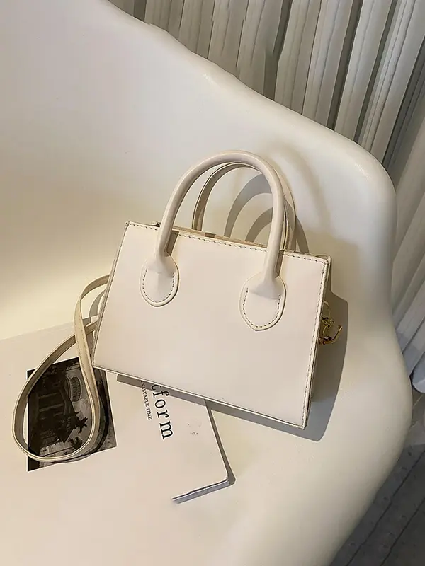 Trendy Minimalist Zipper Small Compact Square Bag, Personalized Luxury Handbag, Elegant Pu Leather Shoulder Crossbody Bag for Daily Use As Birthday Gift for Friend, Gift for Mom Mother's Day Gift, Purse Women, Sling Purse 1