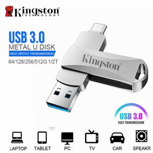 Kingston 2TB 2-in-1 Type-C OTG USB Flash Drive 1TB Memory Stick for Android PC Micro USB Flash Drive