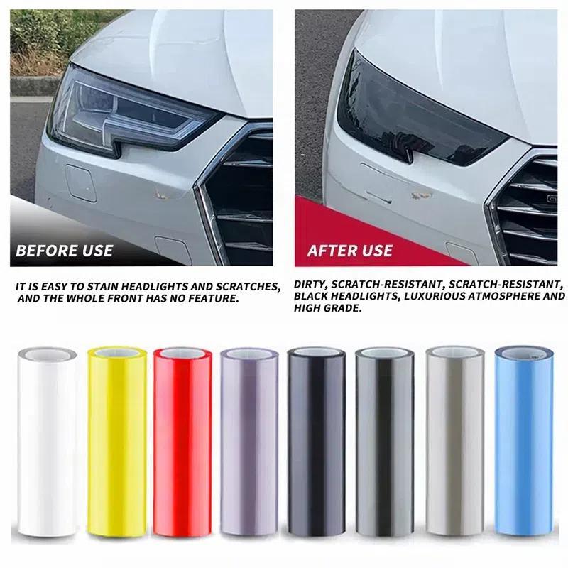 Product Introduction of 30CMx1M/2M/3M Car Headlight & Taillight & Fog Light Lamp Film Smoke Black TPH PU PPF Protective Film For Car Styling 1