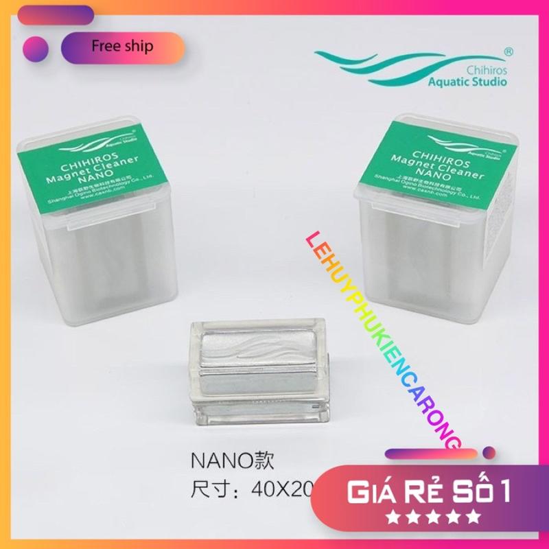 Lau kính bể cá nam châm Chihiros Nano Bản Mới Tem Hồng Cho Bể Cá