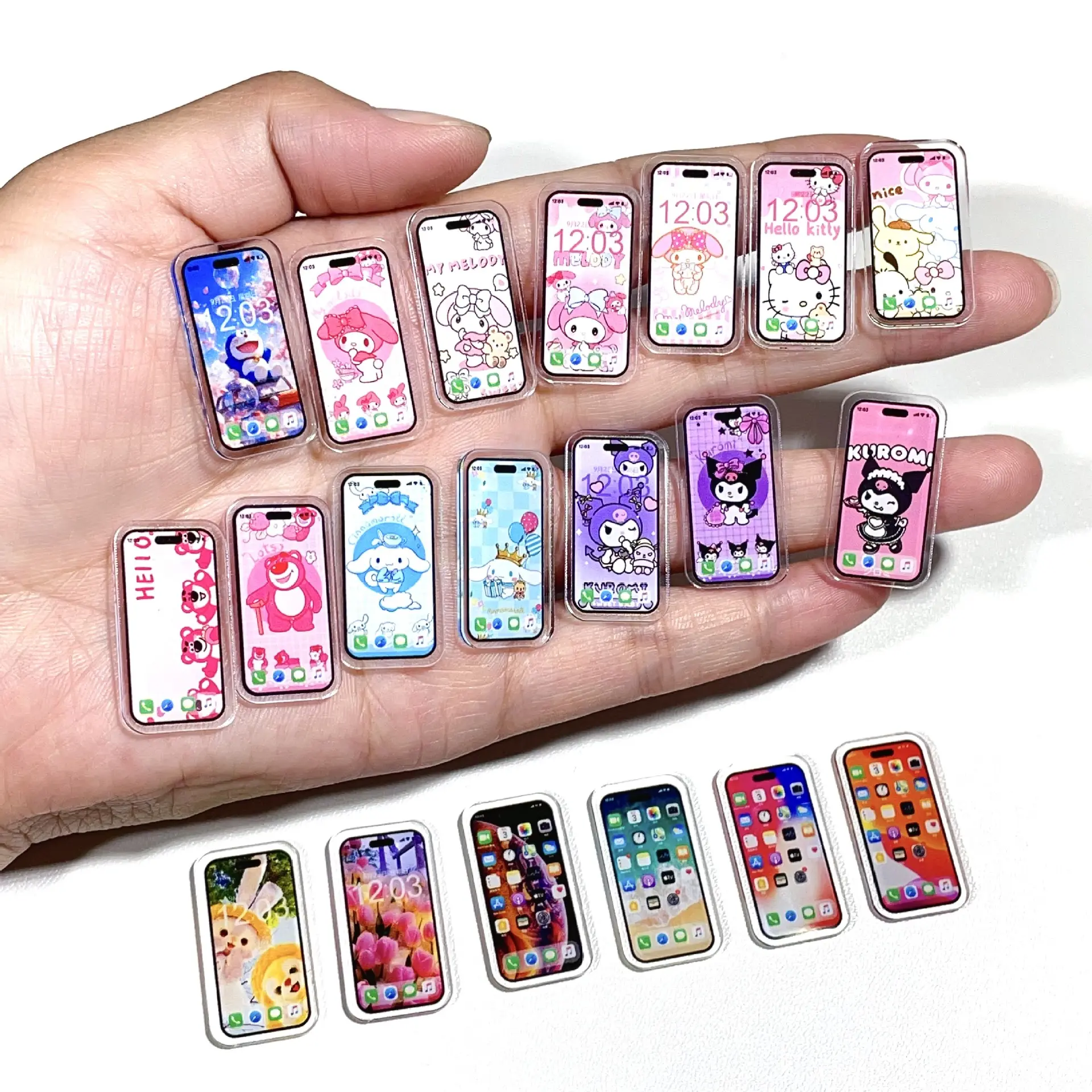 1:12 Doll house furniture DIY small mobile phone model decoration resin BJD telephone soldier person accessories can not be used