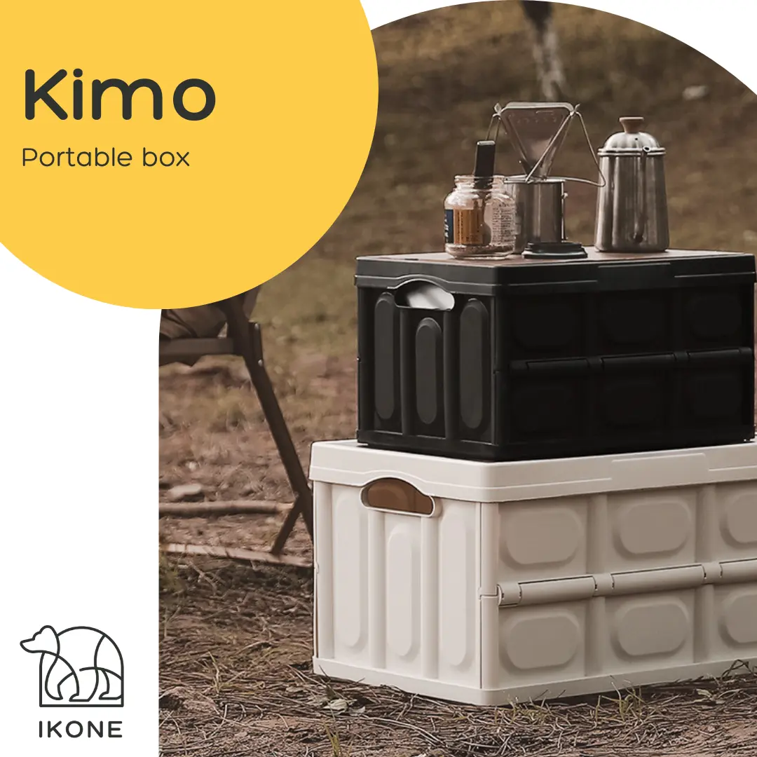 【IKONE】KIMO Storage Box Organizer Kotak Penyimpanan Foldable Serbaguna Lipat Kotak Penyimpanan Organizer Box Kotak Piknik Pancingan Tempat Penyimpanan