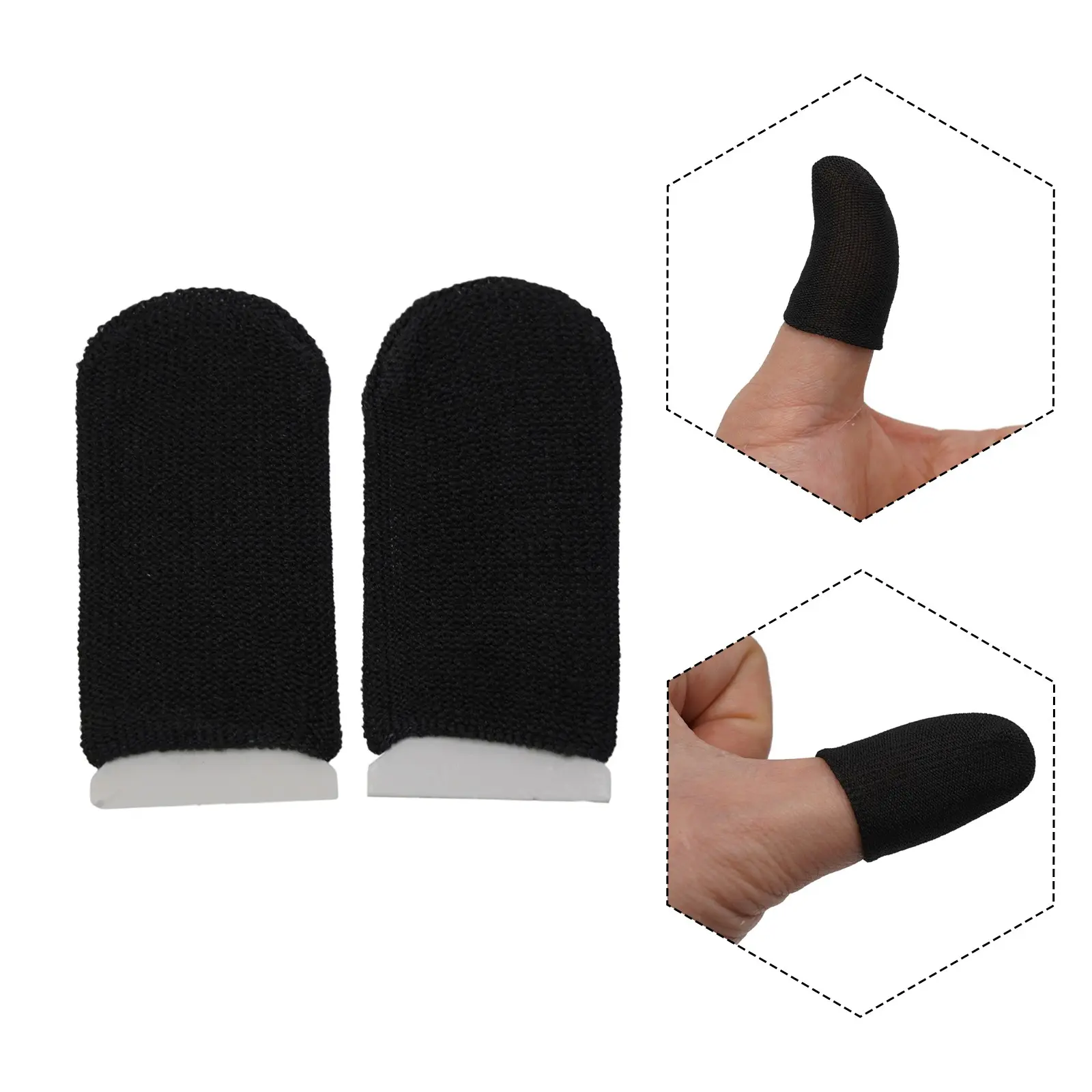 Tay Áo Ngón Tay Chơi Game Siêu Mỏng, 1 Đôi, Đầu Ngón Tay Thoáng Khí, Thích Hợp Cho Trò Chơi Di Động Pubg, Tương Thích Với Màn Hình Cảm Ứng Bluetooth Titan Nghe Nhạc Không Dây Wireless
